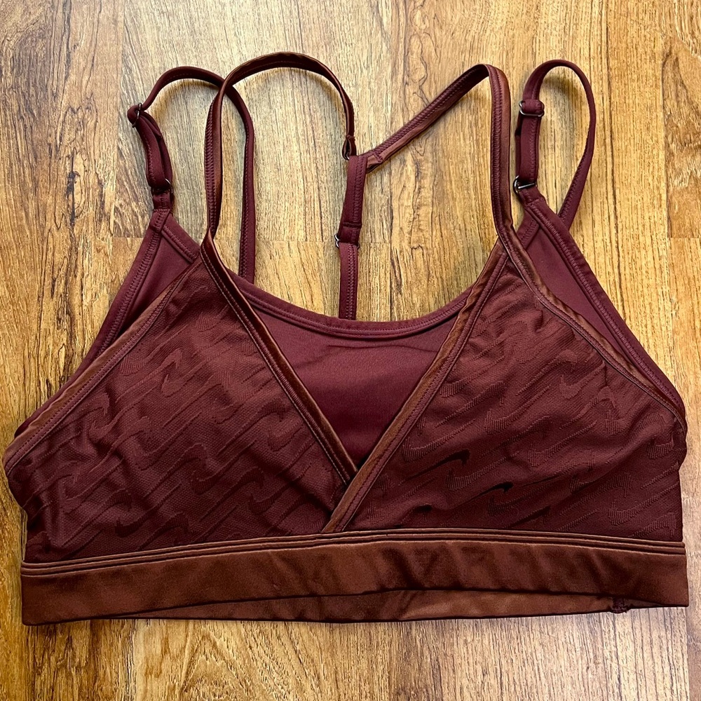 NWOT Nike Dri-Fit Indy Icon Clash Strappy Light Support Padded Sports Bra Medium